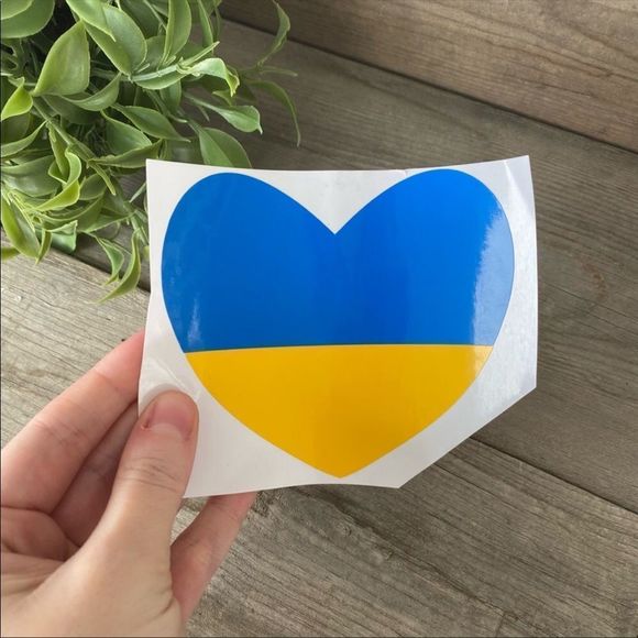 Ukraine Heart Decals - Picture 2 of 2